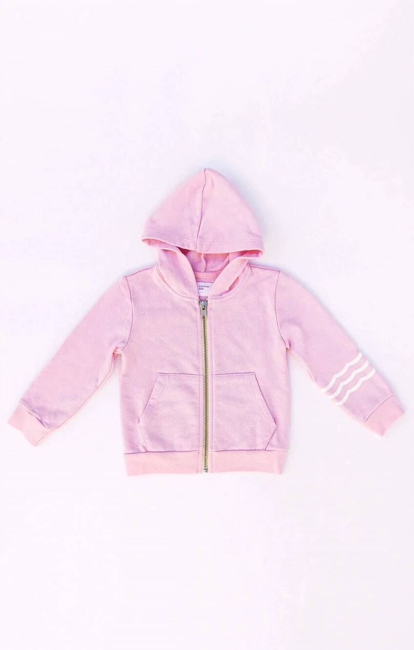 NEW SOL ANGELES kid's zip hoodie in pink